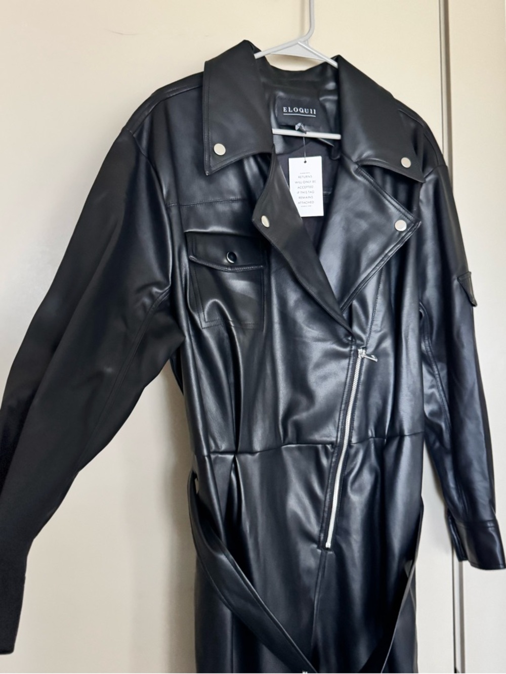 Eloquii Black Faux Leather Jacket - Picture 2 of 8